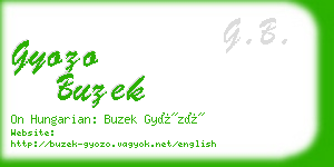 gyozo buzek business card